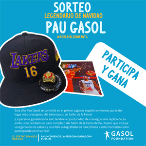 Gasol Foundation sortea en navidad un anillo exclusivo del Hall of Fame